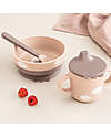 Done By Deer Foodie First Meal Set - Bowl Cup and Spoon - Happy Clouds - Powder - 100% food grade PP Meal Sets
