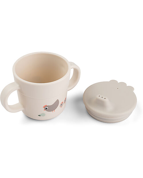 Done By Deer Foodie Meal Set - Bowl, Cup, and Spoon - Tiny Farm - Sand - 100% Food-Grade PP Meal Sets