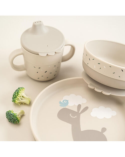 Done By Deer Foodie Meal Set - Plate Bowl and Cup - Lalee - Sand - 100% Food-Grade PP Meal Sets
