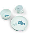 Done By Deer Foodie Meal Set - Plate Bowl and Cup - Wally - Blue - 100% Food-Grade PP Meal Sets