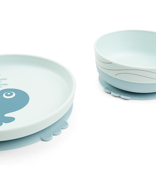 Done By Deer Foodie Meal Set - Plate Bowl and Cup - Wally - Blue - 100% Food-Grade PP Meal Sets
