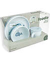Done By Deer Foodie Meal Set - Plate Bowl and Cup - Wally - Blue - 100% Food-Grade PP Meal Sets