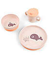 Done By Deer Foodie Meal Set - Plate Bowl and Cup - Wally - Powder Pink - 100% Food-Grade PP Meal Sets