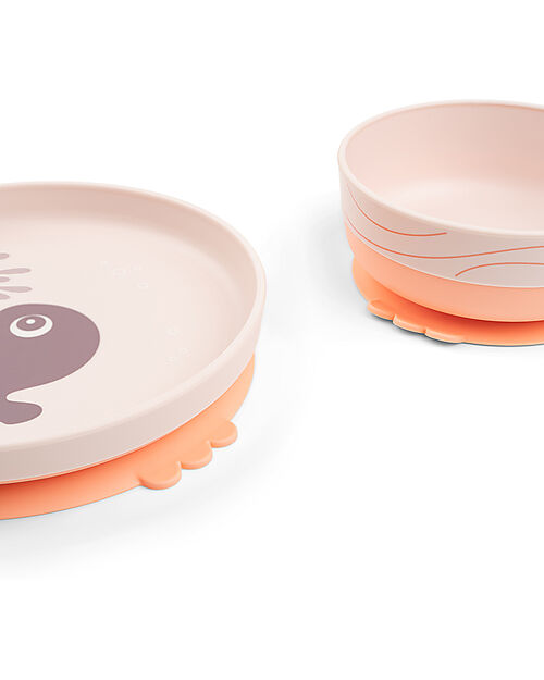 Done By Deer Foodie Meal Set - Plate Bowl and Cup - Wally - Powder Pink - 100% Food-Grade PP Meal Sets