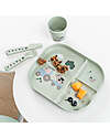 Done By Deer Foodie Meal Set - Plate, Cup, and Cutlery - Tiny Farm - Green - 100% Food-Grade PP Meal Sets
