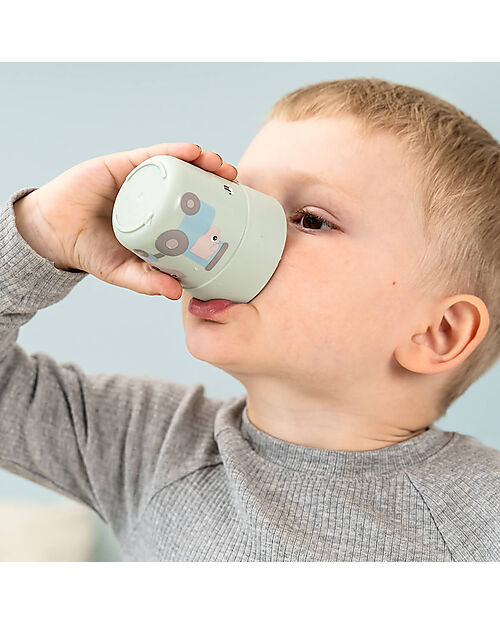 Done By Deer Foodie Meal Set - Plate, Cup, and Cutlery - Tiny Farm - Green - 100% Food-Grade PP Meal Sets