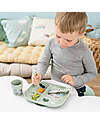 Done By Deer Foodie Meal Set - Plate, Cup, and Cutlery - Tiny Farm - Green - 100% Food-Grade PP Meal Sets
