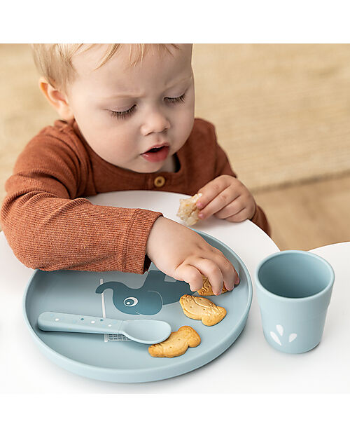 Done By Deer Foodie Plate - Elphee Blue - 100% Food-Grade PP Bowls & Plates