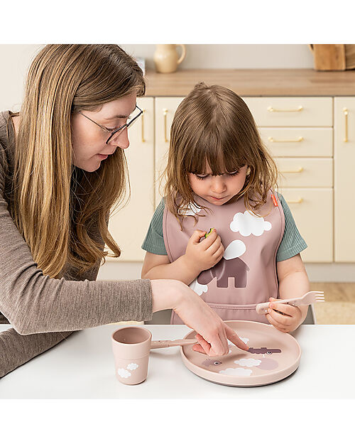 Done By Deer Foodie Plate - Happy Clouds Powder - 100% Food-Grade PP Bowls & Plates