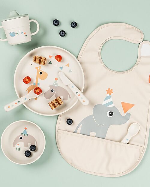 Done By Deer Foodie Spout Cup 215 ml - Celebration - Sand - 100% Food Grade PP Cups