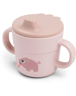 Done By Deer Handle Spout Cup - Tiny Farm - Powder - 100% Food Grade Silicone Cups