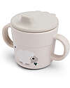 Done By Deer Handle Spout Cup - Tiny Farm - Sand - 100% Food Grade Silicone Cups