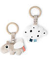 Done By Deer Hanging Activity Toy 2 pcs - Happy Clouds - Sand - 0+ Newborn Toys_
