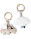 Done By Deer Hanging Activity Toy 2 pcs - Happy Clouds - Sand - 0+ Newborn Toys_