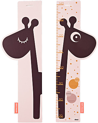 Done By Deer Height Measurer Raffi, Powder - Up to 140 cm! Room Decorations