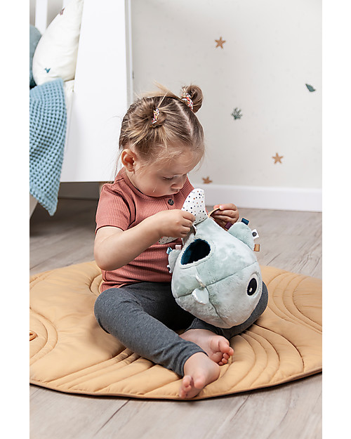 Done By Deer Hide and Seek Activity toy - Wally - Blue - 0+ Rattles