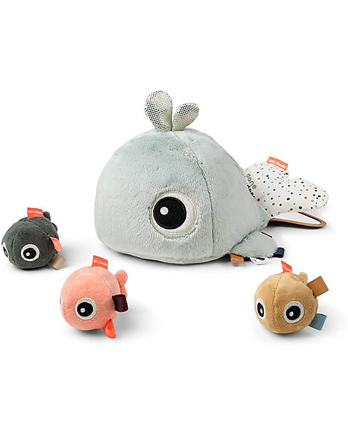 Done By Deer Hide and Seek Activity toy - Wally - Blue - 0+ Rattles