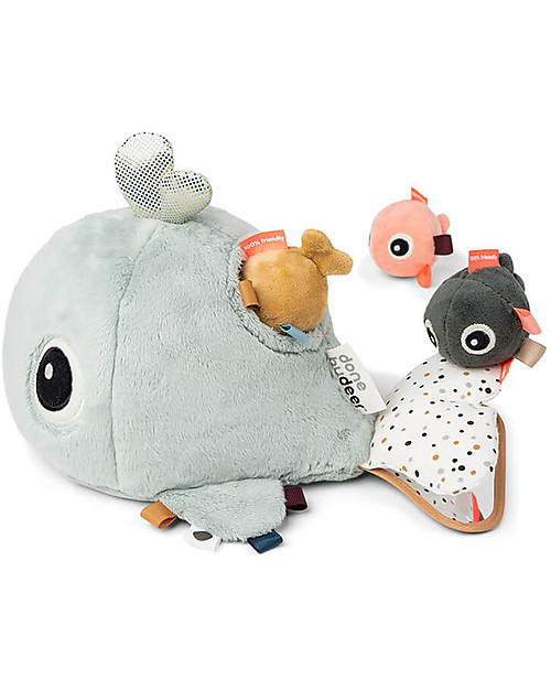 Done By Deer Hide and Seek Activity toy - Wally - Blue - 0+ Rattles