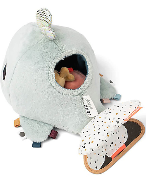 Done By Deer Hide and Seek Activity toy - Wally - Blue - 0+ Rattles