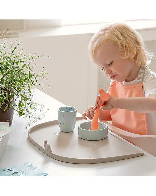 Done By Deer High Edge Silicone Placemat - Elphee - Blue Placemat