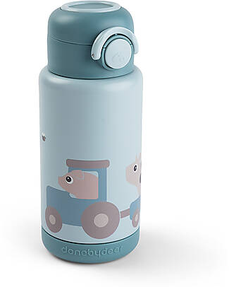 Done By Deer Insulated Bottle for Kids - Tiny Farm - Blu Thermos Bottles