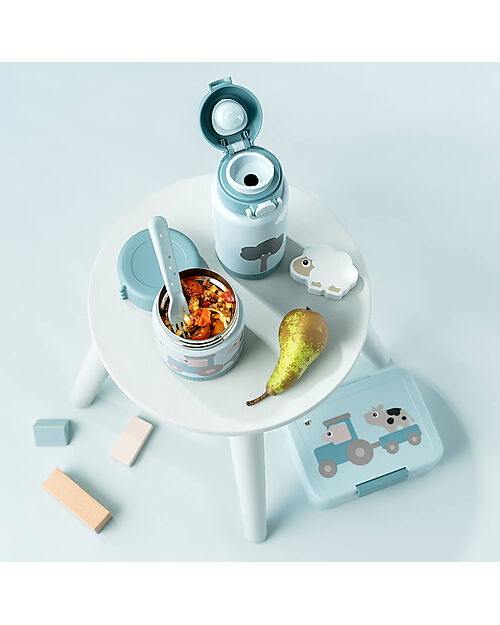 Done By Deer Insulated Bottle for Kids - Tiny Farm - Blu Thermos Bottles