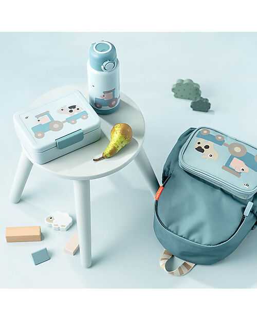 Done By Deer Insulated Bottle for Kids - Tiny Farm - Blu Thermos Bottles