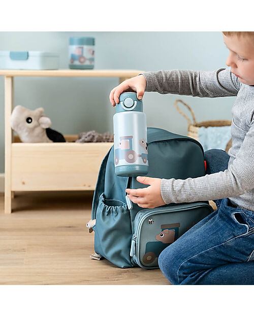 Done By Deer Insulated Bottle for Kids - Tiny Farm - Blu Thermos Bottles