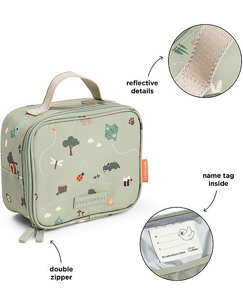 Done By Deer Insulated Lunch Bag - Tiny Trails - Green - 2,8 L Thermal Containers