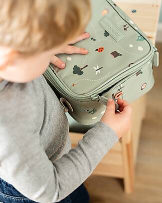 Done By Deer Insulated Lunch Bag - Tiny Trails - Green - 2,8 L Thermal Containers