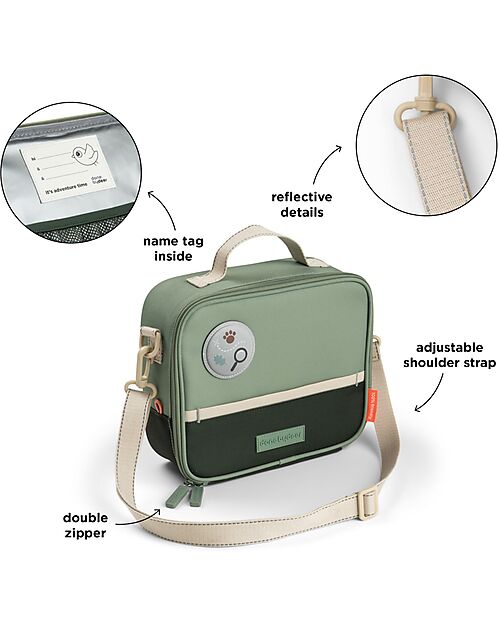 Done By Deer Insulated Lunch Bag - Tiny Trails - Green - 4 L Thermal Containers
