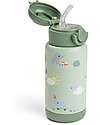 Done By Deer Insulated Straw Bottle - Playground - Green - 340 ml - 7,5 x 19 cm Thermos Bottles