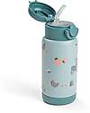 Done By Deer Insulated Straw Bottle - Tiny Farm - Blue - 340 ml - 7,5 x 19 cm Thermos Bottles