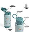 Done By Deer Insulated Straw Bottle - Tiny Farm - Blue - 340 ml - 7,5 x 19 cm Thermos Bottles