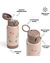 Done By Deer Insulated Straw Bottle - Tiny Farm - Powder - 340 ml - 7,5 x 19 cm Thermos Bottles