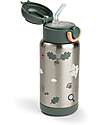 Done By Deer Insulated Straw Bottle - Tiny Trails - Green - 340 ml - 7,5 x 19 cm Thermos Bottles