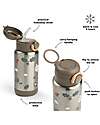 Done By Deer Insulated Straw Bottle - Tiny Trails - Sand - 340 ml - 7,5 x 19 cm Thermos Bottles
