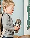 Done By Deer Insulated Straw Bottle - Tiny Trails - Sand - 340 ml - 7,5 x 19 cm Thermos Bottles