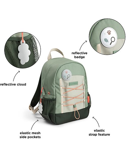 Done By Deer Junior Backpack - Tiny Trails - Green - 13 L Kindergarten Backpacks