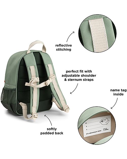 Done By Deer Junior Backpack - Tiny Trails - Green - 13 L Kindergarten Backpacks
