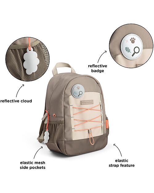 Done By Deer Junior Backpack - Tiny Trails - Sand - 13 L Kindergarten Backpacks