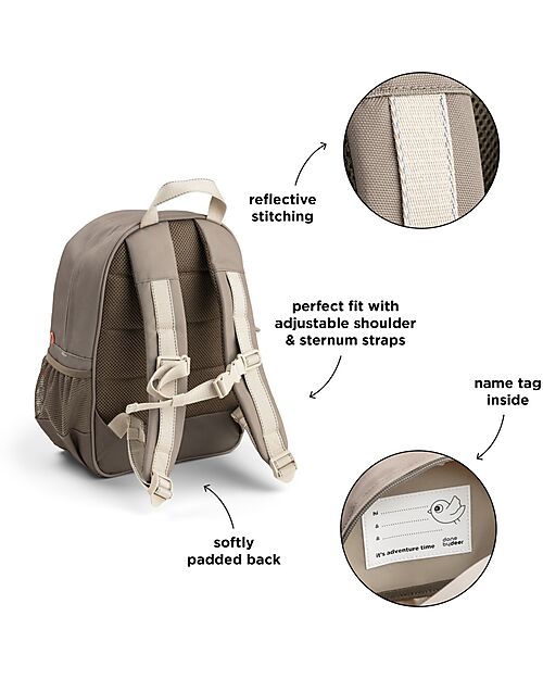 Done By Deer Junior Backpack - Tiny Trails - Sand - 13 L Kindergarten Backpacks