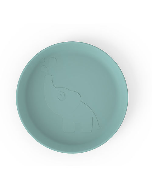 Done By Deer Kiddish Plate - Elphee - Blue - 100% Recyclable Melamine-free Bowls & Plates