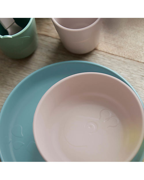 Done By Deer Kiddish Plate - Elphee - Blue - 100% Recyclable Melamine-free Bowls & Plates