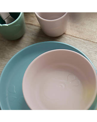 Done By Deer Kiddish Plate - Elphee - Blue - 100% Recyclable Melamine-free Bowls & Plates