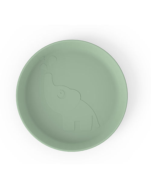 Done By Deer Kiddish Plate - Elphee - Green - 100% Recyclable Melamine-free Bowls & Plates
