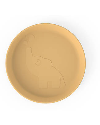 Done By Deer Kiddish Plate - Elphee - Mustard - 100% Recyclable Melamine-free Bowls & Plates