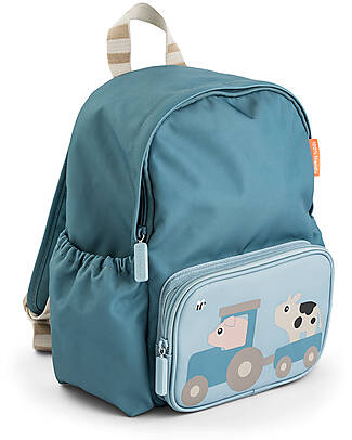 Done By Deer Kids Backpack - Tiny Farm - Blue - 7.5L Backpack