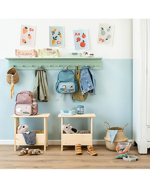 Done By Deer Kids Backpack - Tiny Farm - Blue - 7.5L Kindergarten Backpacks