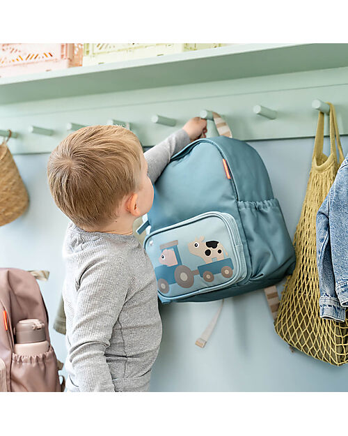 Done By Deer Kids Backpack - Tiny Farm - Blue - 7.5L Kindergarten Backpacks